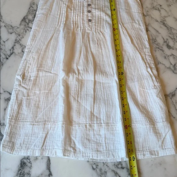 NWT Quince women's 100% organic cotton gauze sleeveless white swing dress XS - Picture 10 of 10